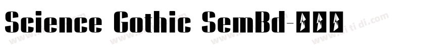 Science Gothic SemBd字体转换
